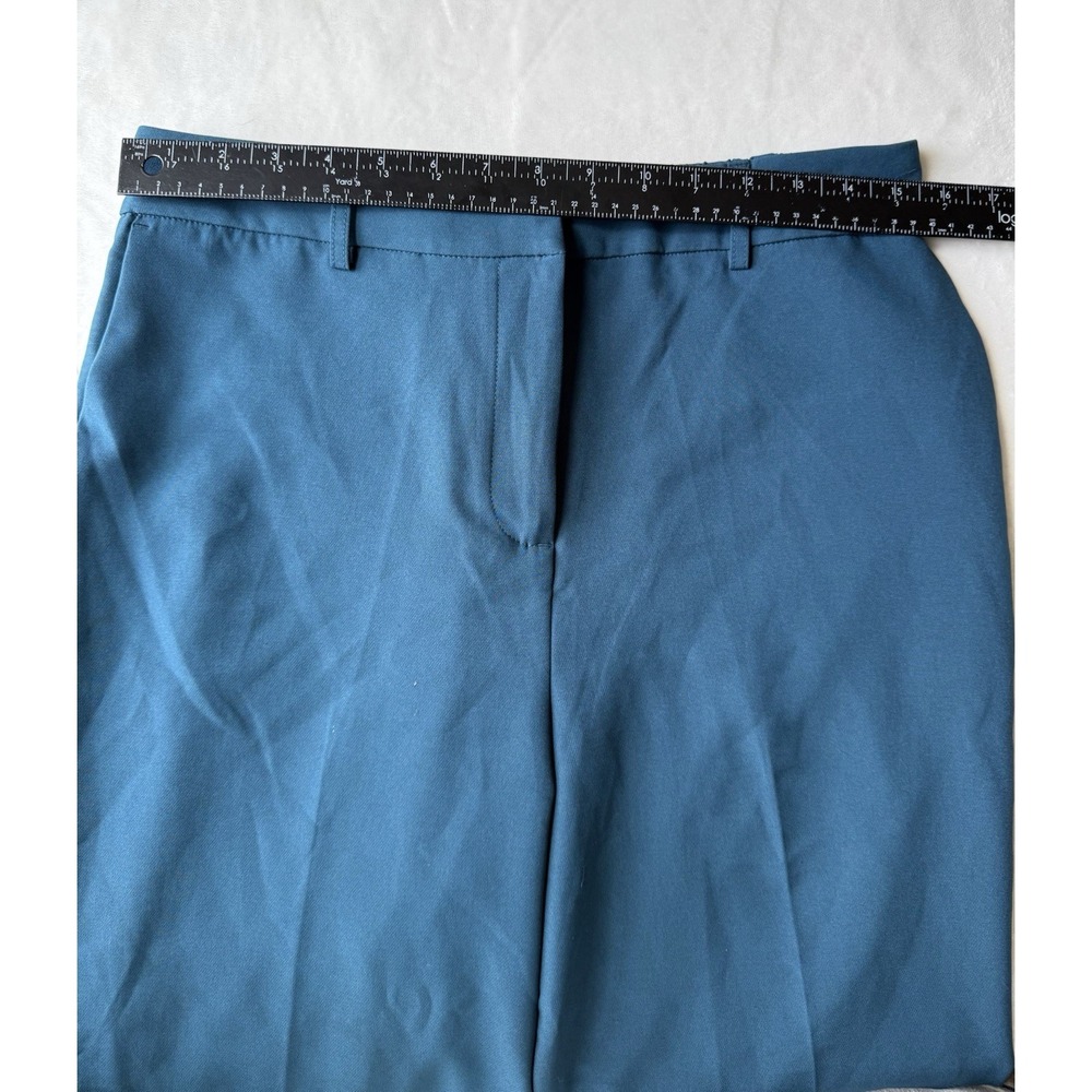 Rachel Zoe Turquoise Blue Wide Leg Professional Office Dress Pant Size 10 - Picture 10 of 14
